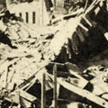 Photograph: Scene of destruction in Yokohama